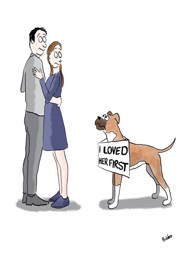 Boxer dog cartoon