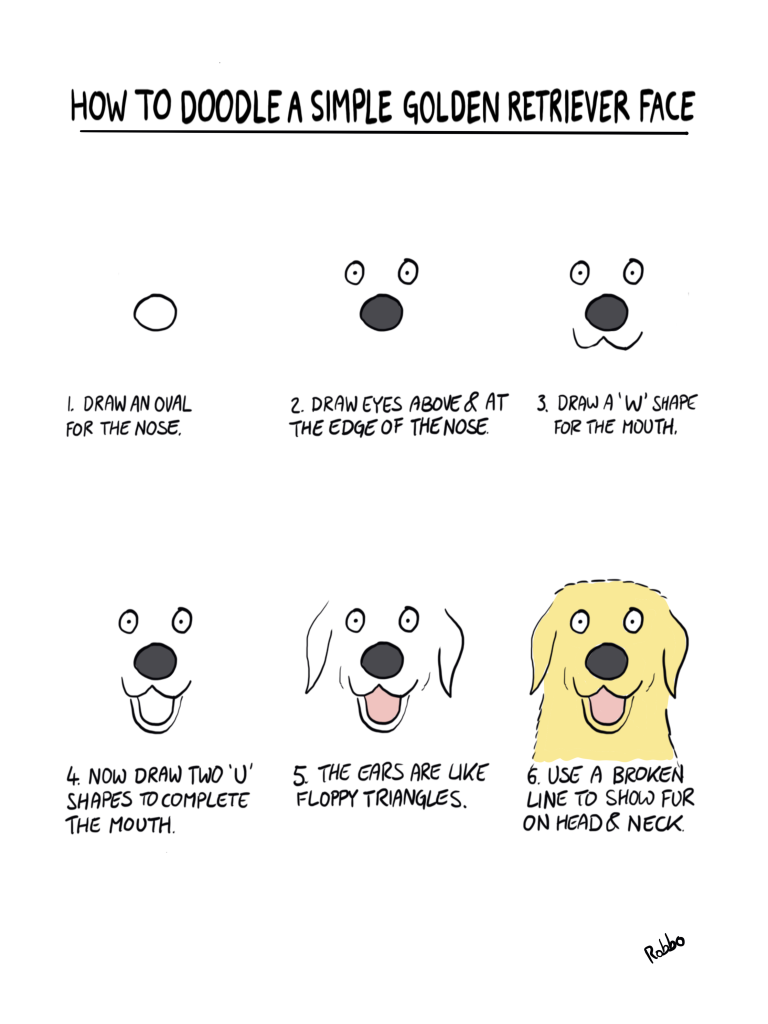 How to doodle a Golden Retriever