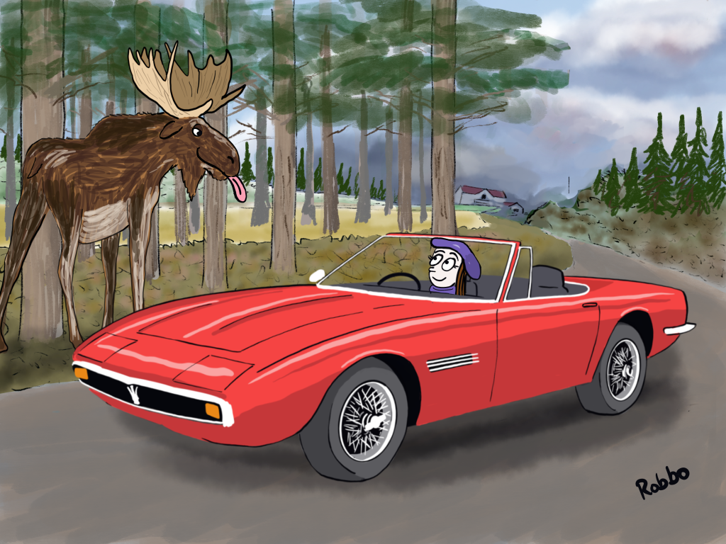 Maserati Ghibli car cartoon