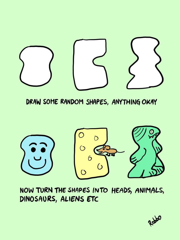 Put doodles on the shapes