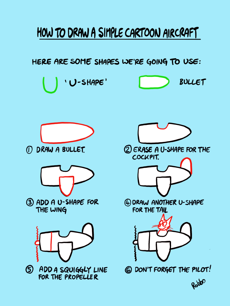 Doodle an aircraft