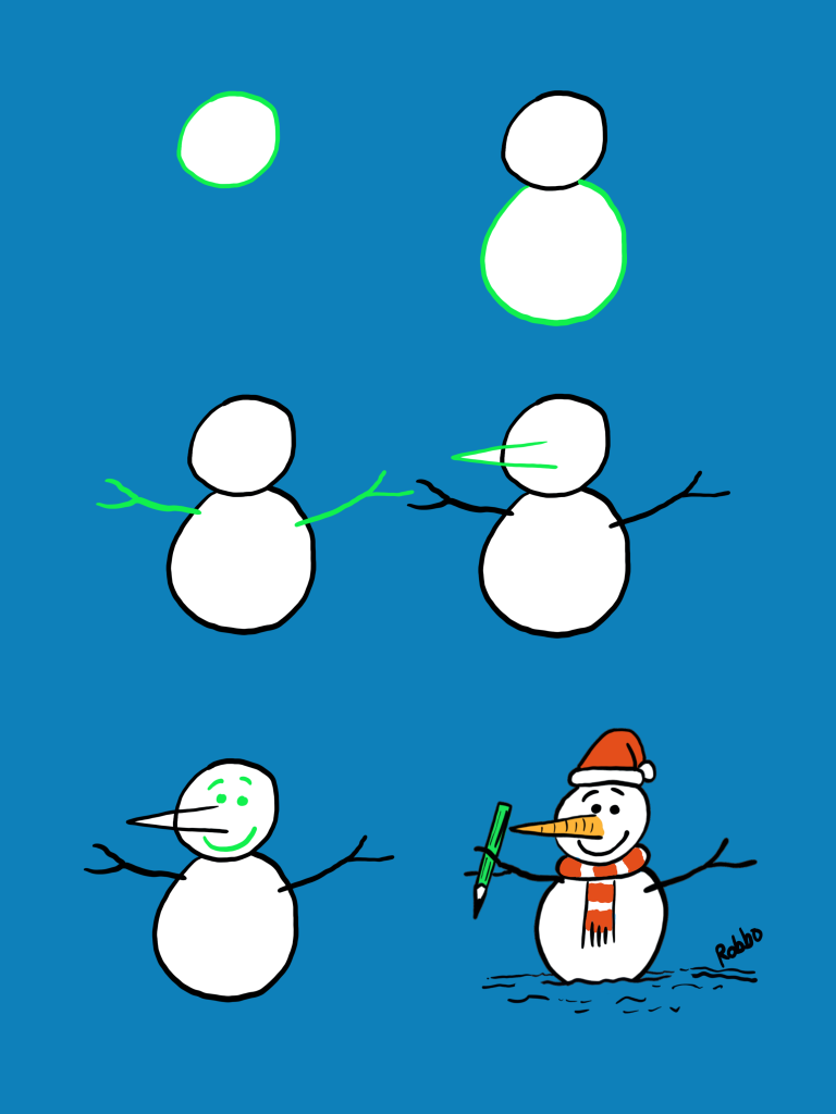 Doodle a snowman