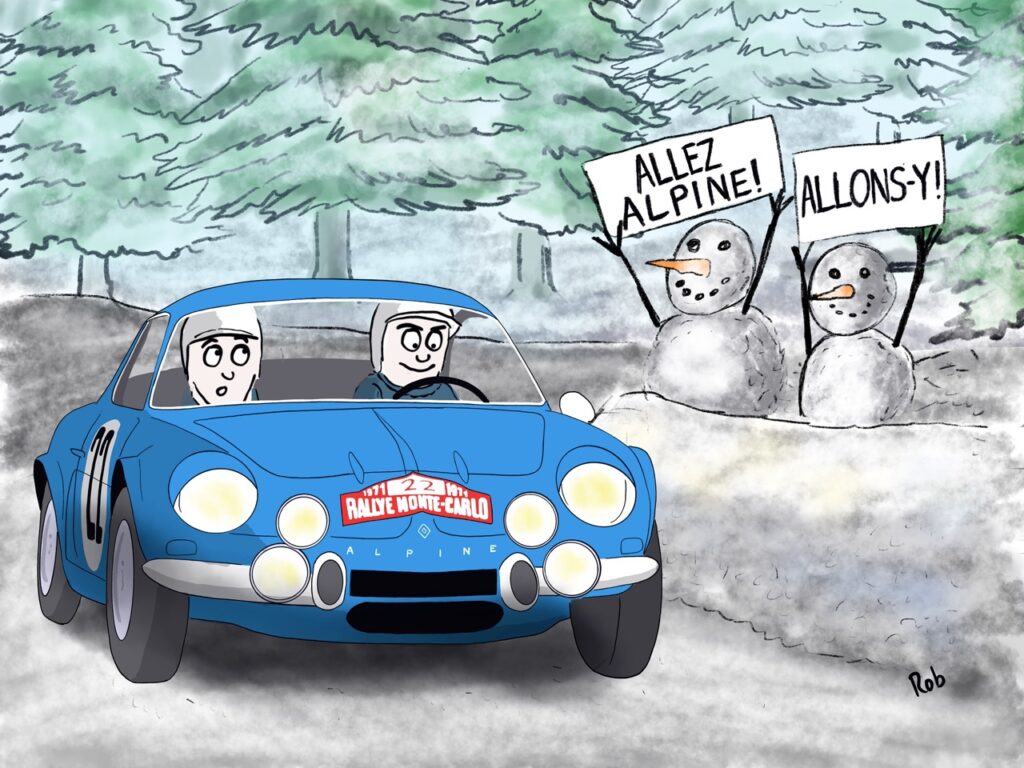 Alpine Renault cartoon commission