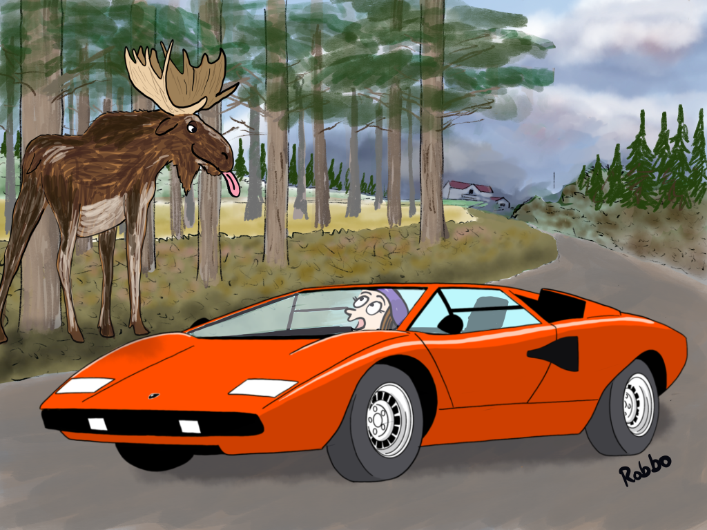 Lamborghni Countach Cartoon