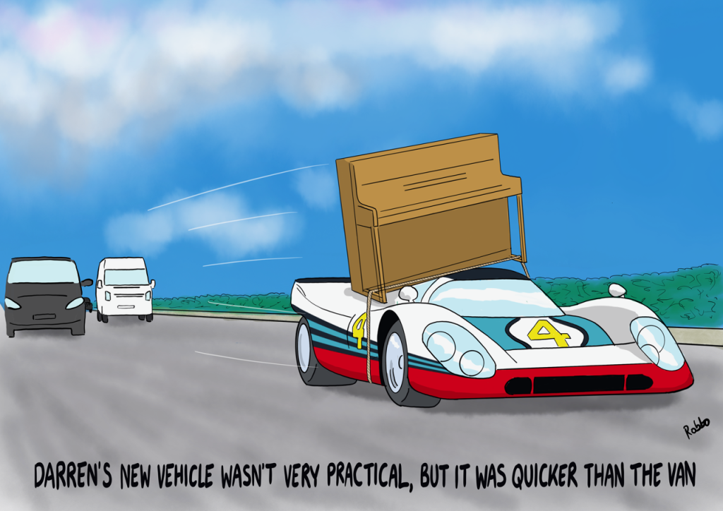 Porsche 917 cartoon