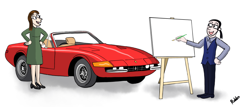Commission Ferrari art