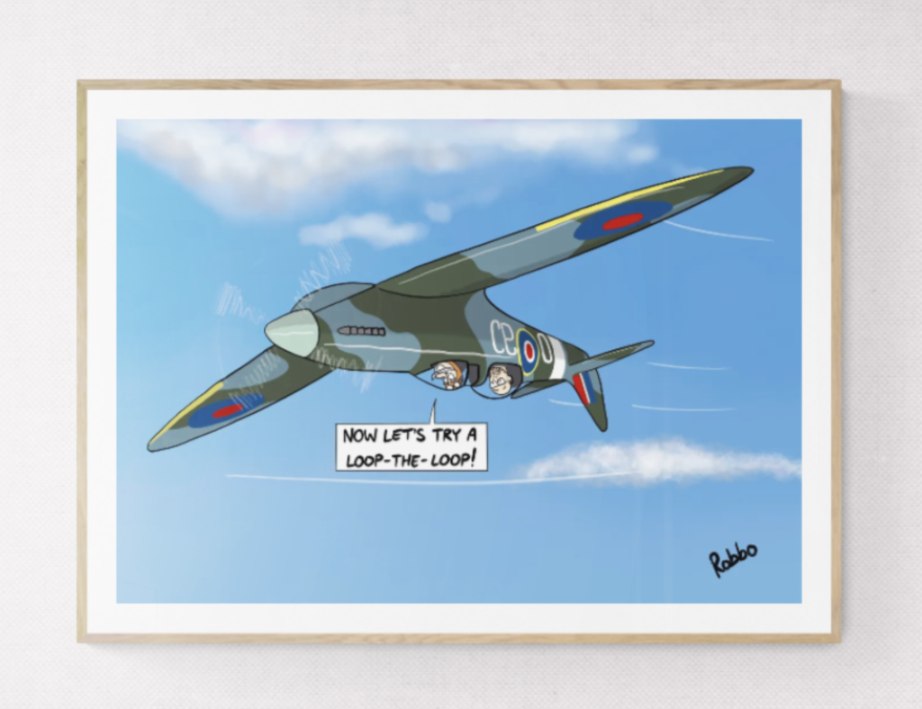 Spitfire cartoon commission