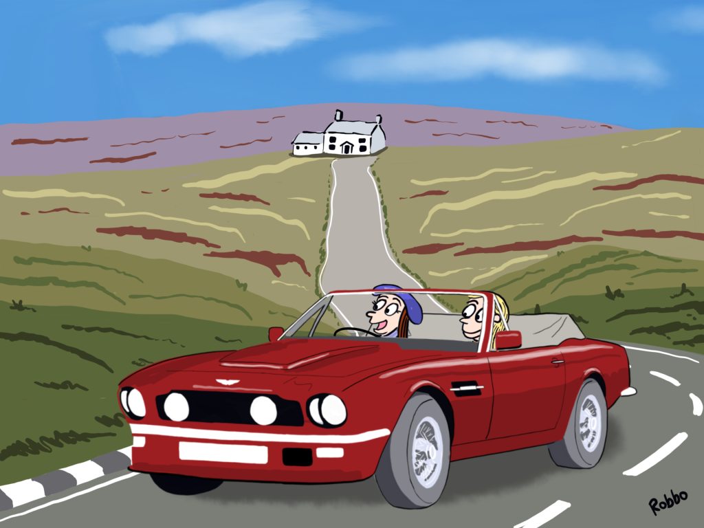 Aston Martin Vantage cartoon