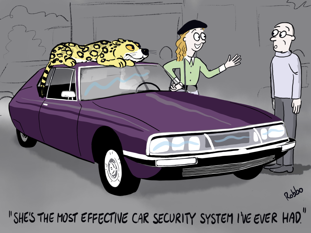 Citroen SM cartoon