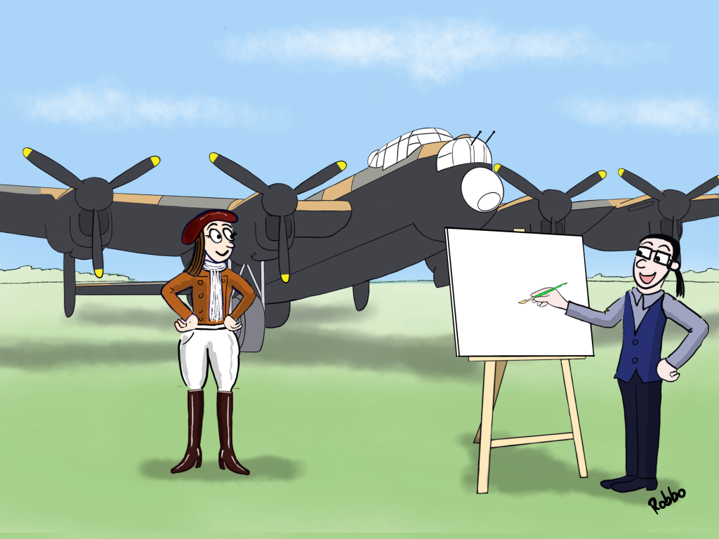 Aviation cartoon art