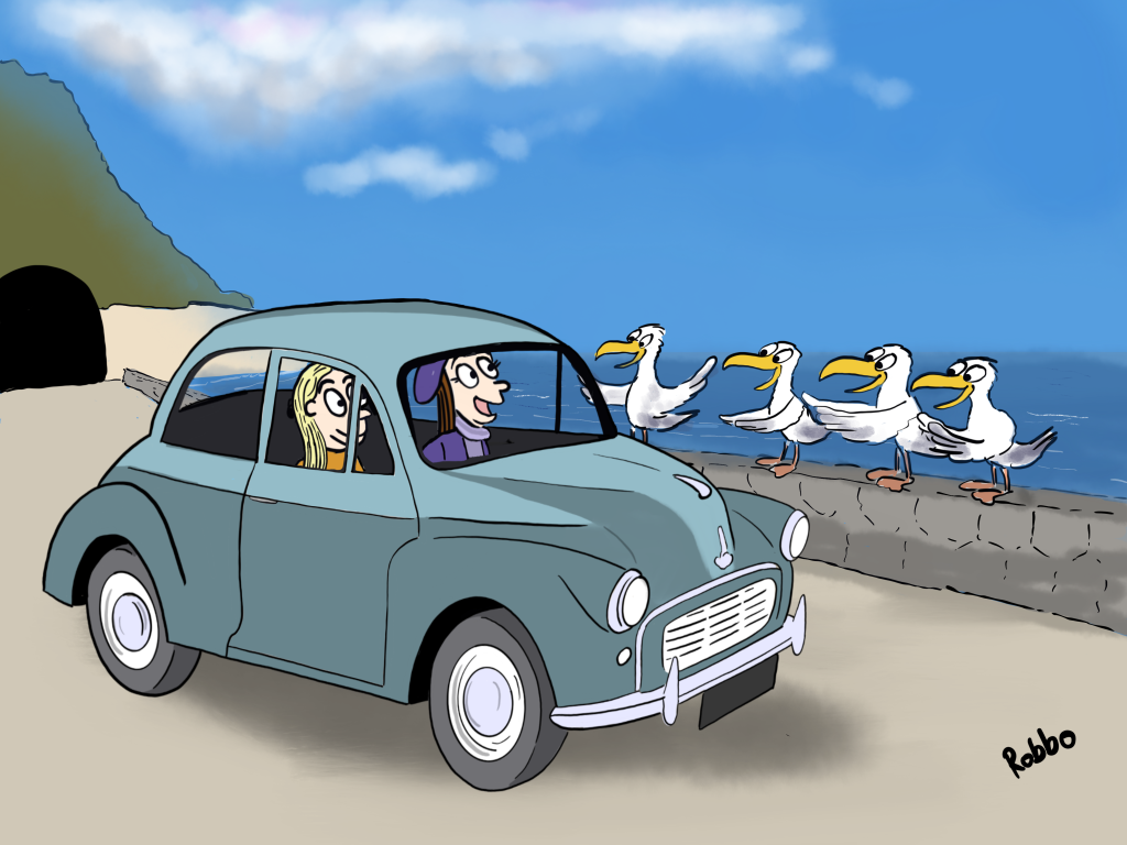 Morris Minor Cartoon
