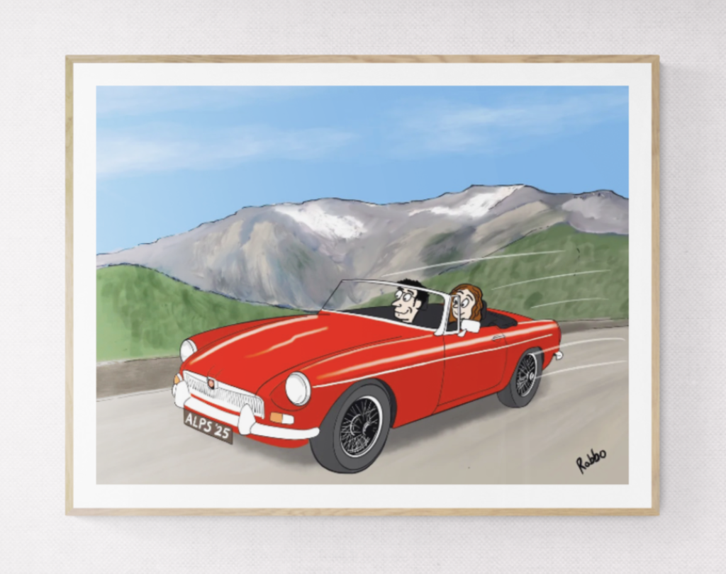 MG car wall art